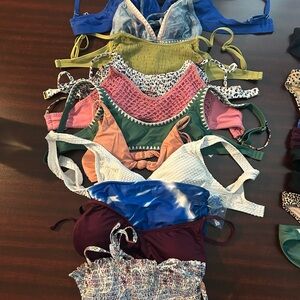 Multicolor Kids One Piece Swimsuit Set